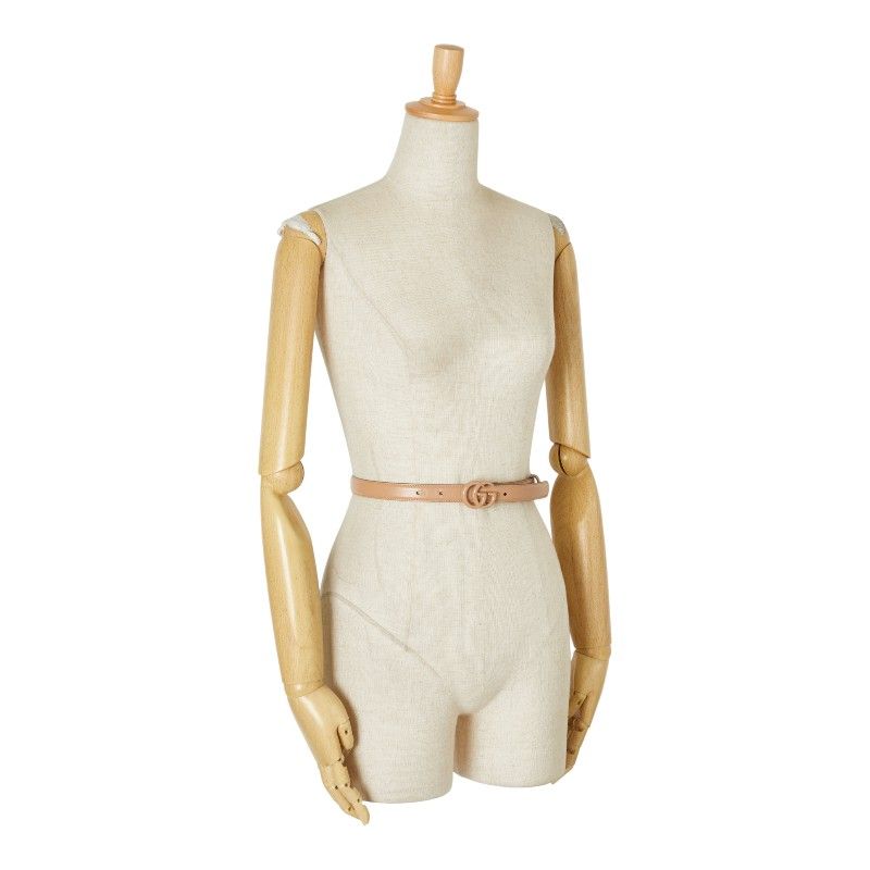 Gucci GG Marmont Belt Size 70/28 Beige Leather