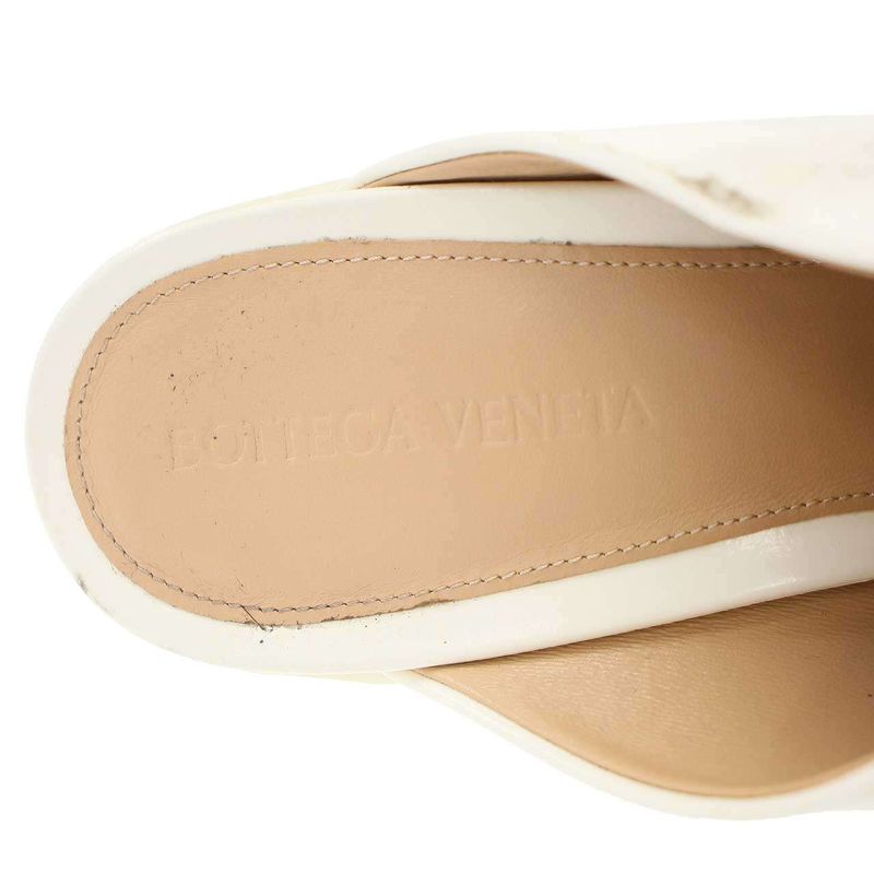 Bottega Veneta Atomic Mule Heeled Sandals White 40