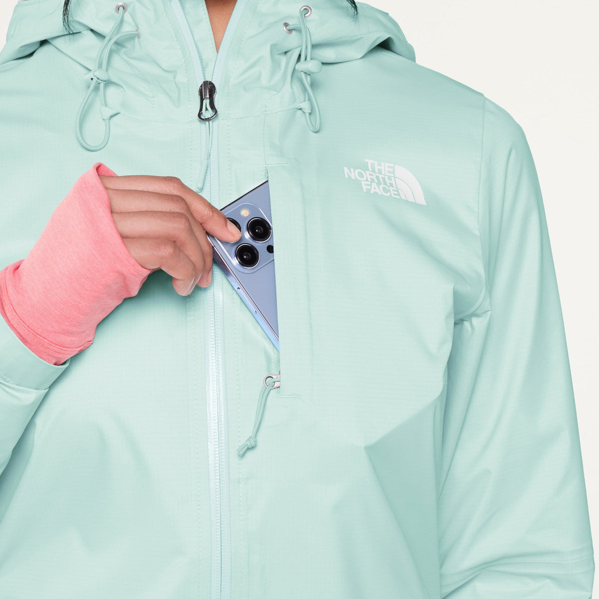 The North Face - Alta Vista Rain Jacket - Women's - Opal Frost