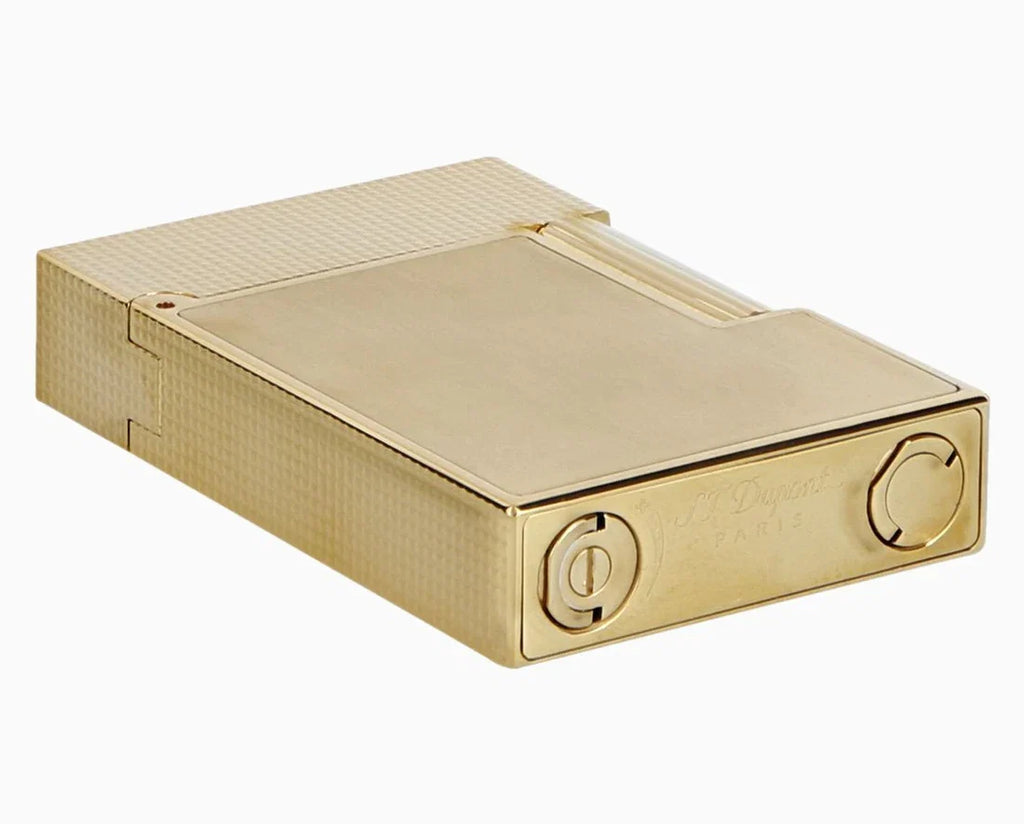 Ligne 2 Small Brushed Yellow Gold Lighter/Briquet C18602