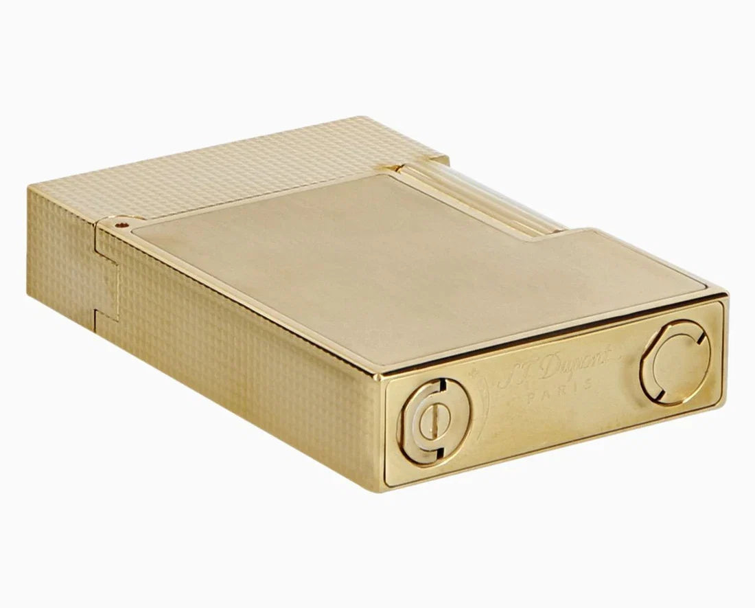Ligne 2 Small Brushed Yellow Gold Lighter/Briquet C18602