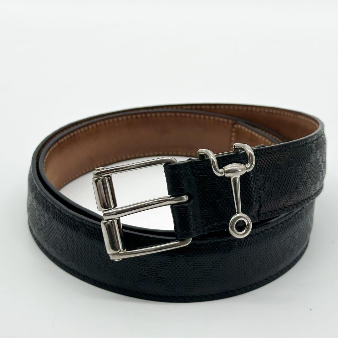 Gucci Horsebit Silver Classic Belt Diamante