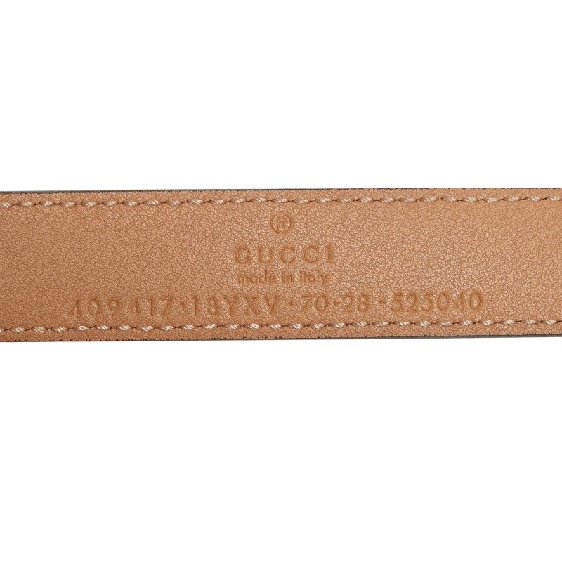 Gucci GG Marmont Belt Size 70/28 Beige Leather
