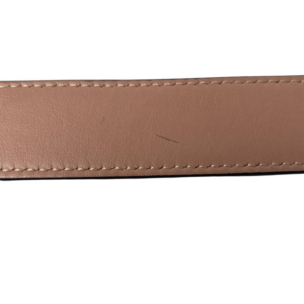 Fendi FF Leather Belt Buckle Black