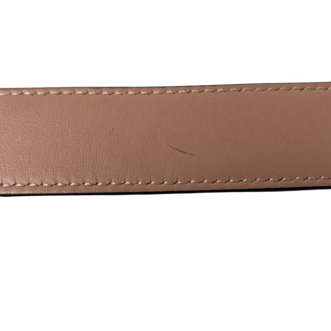 Fendi FF Leather Belt Buckle Black
