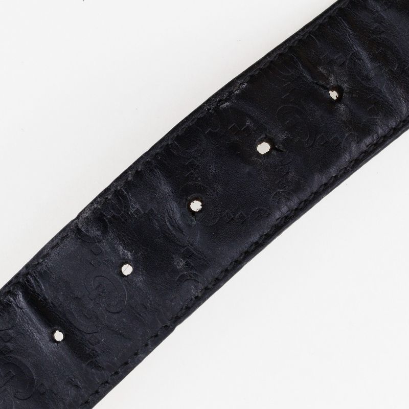 Gucci Interlocking GG Cima Leather Black Belt
