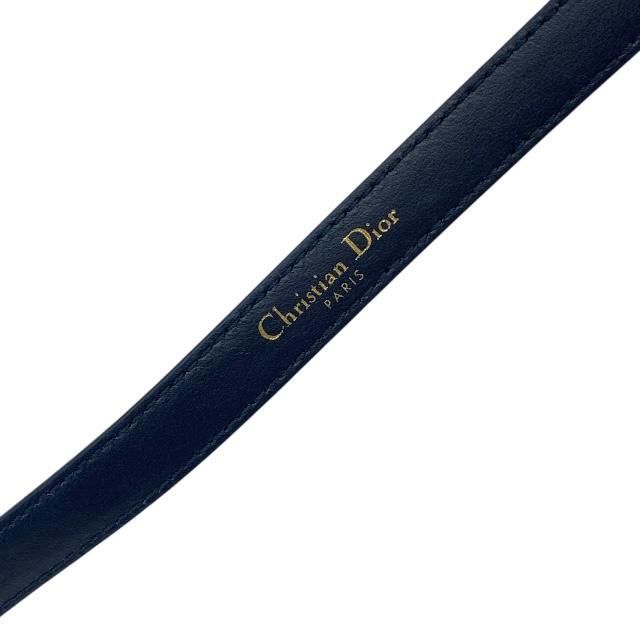 Christian Dior I Love Paris Belt Slim Small Heart Pattern Logo Total Leather