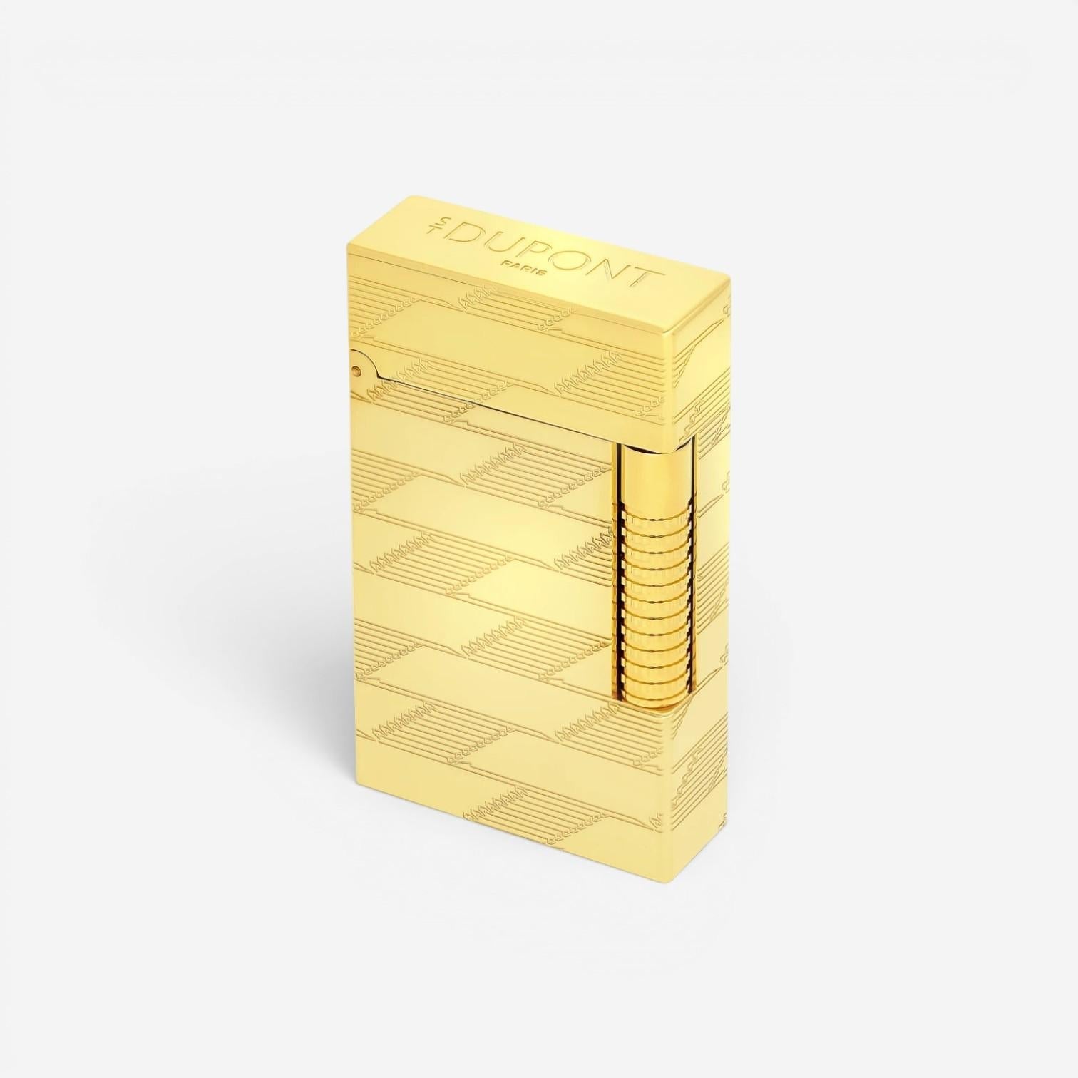 S.T. Dupont LeGrand Monogram 1872 Yellow Gold Lighter C23178