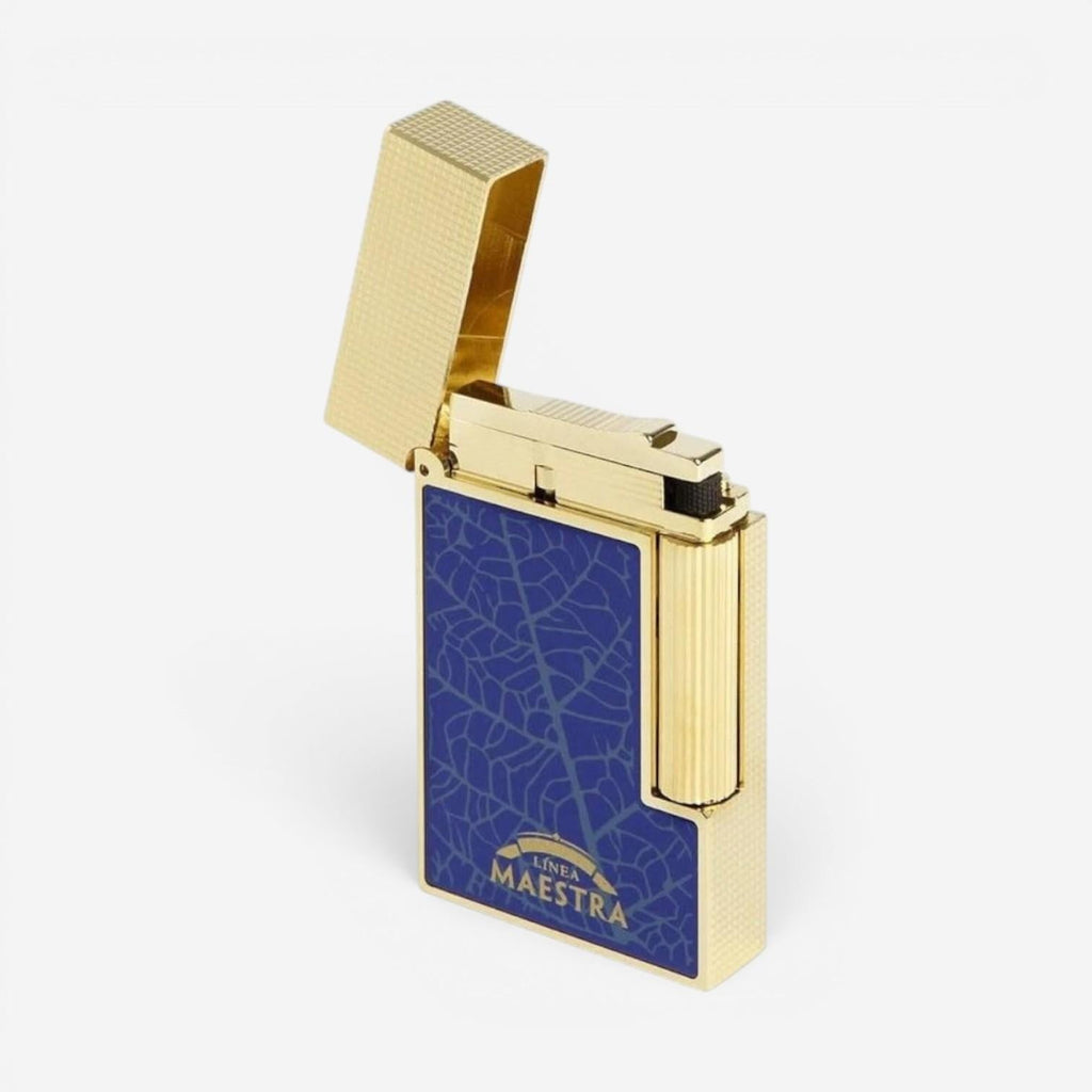 S.T. Dupont Partagas Linea Maestra Line 2 Blue Lacquer Lighter C16095