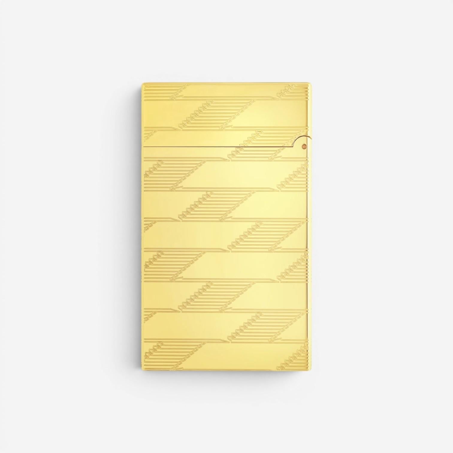 S.T. Dupont LeGrand Monogram 1872 Yellow Gold Lighter C23178